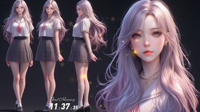 她的笑容宛如湖面上的涟漪