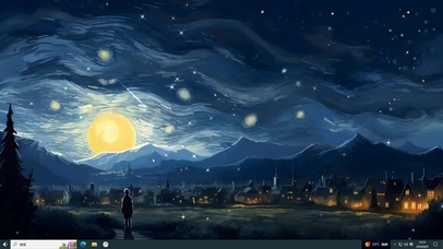 画中的小镇  主题