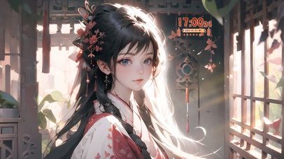 可爱屋内汉服少女