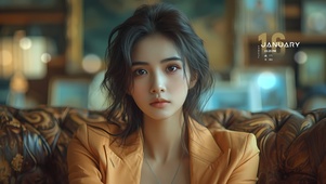 清纯短发少女