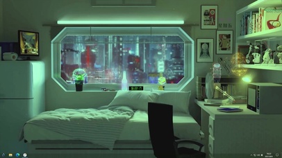 赛博朋克房间渐变色主题