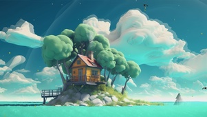 护眼海岛小屋