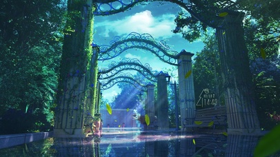 4K唯美治愈别墅花园