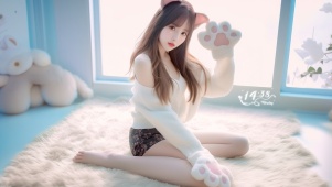 可爱猫爪女孩