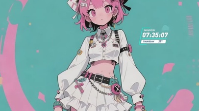 复古漫画二次元女孩