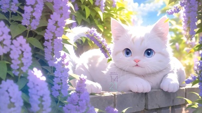 浪漫薰衣草猫咪