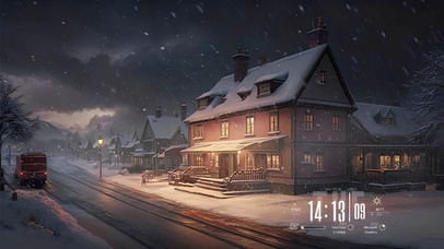 4K  狂风暴雪的晚上