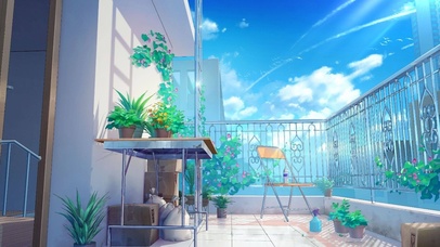 幽静的公寓阳台