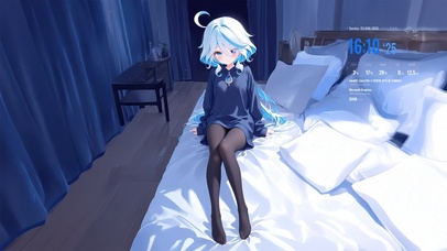 唯美白发黑丝少女