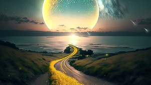梦幻月球-唯美月球花海