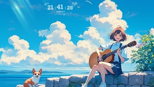 海边吉他女孩