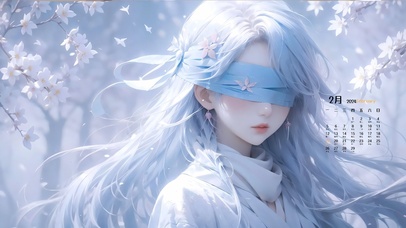 4k樱花蒙眼女孩