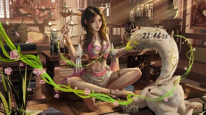 4K古风俏皮少女