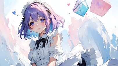 4K高清二次元水彩风格少女壁纸