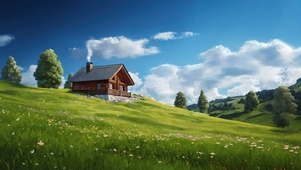 治愈山坡小屋