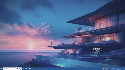 梦幻海边夜景壁纸主题