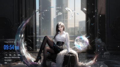 她的气质高雅脱俗