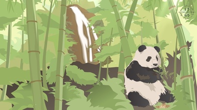 护眼竹林熊猫