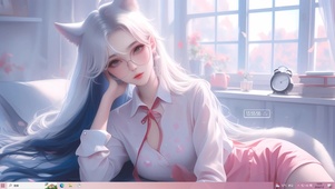 清纯眼镜女孩
