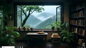 下雨的窗边