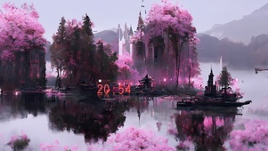 国风 桃花湖