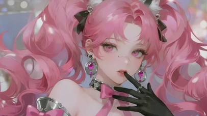 二次元氛围感美少女