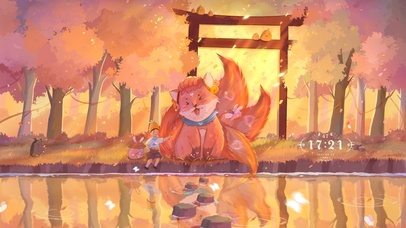 4K唯美治愈动漫森林夕阳