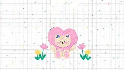 油画风爱心小熊壁纸