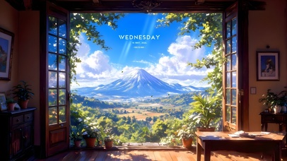 累了？打开桌面的窗户透透气吧！