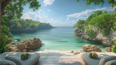 4K夏日海边风景