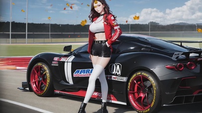 赛车女模特动态壁纸
