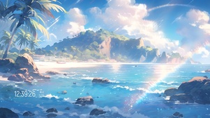 彩虹湖面