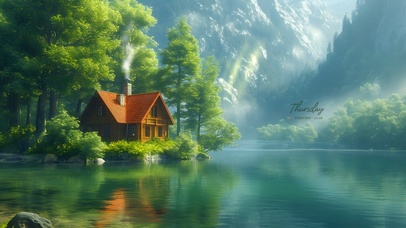 寂静山间小木屋