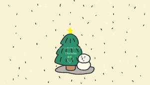 雪人和树