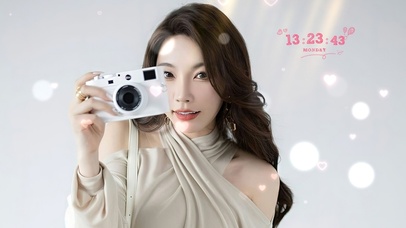 4K爱照相的长发美女