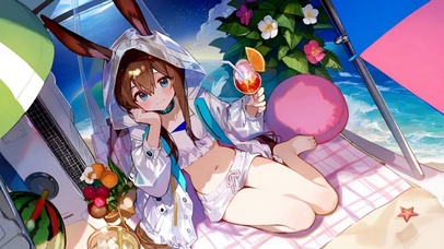 海边泳装少女-阿米娅