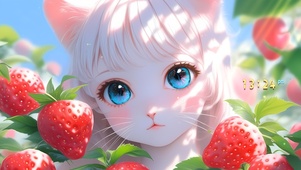 可爱猫咪女孩