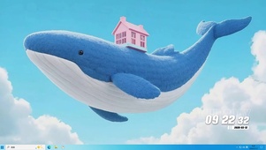 简约可爱鲸鱼桌面主题