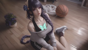 可爱运动女孩
