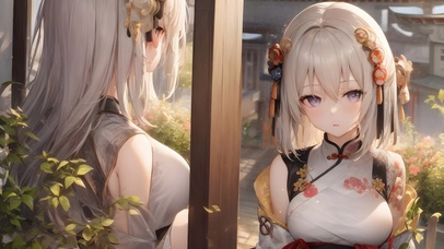 唯美国风美少女