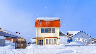 4k 治愈唯美冬季小镇