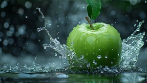 雨中的苹果