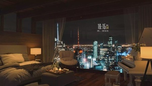 4K纽约夜景舒适的公寓