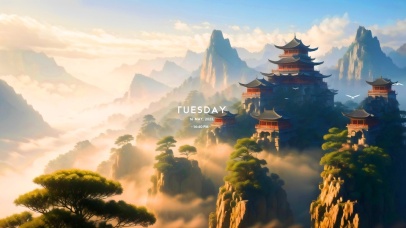 4k云雾高山仙境