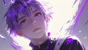 紫发少年
