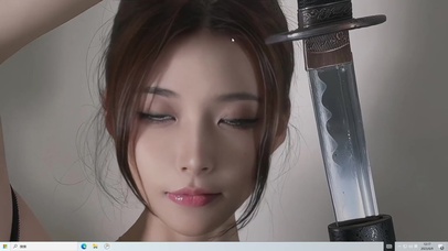 超级可爱性感女神 帅气拔刀 