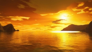 夕阳海上