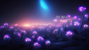 4k 唯美梦幻秘境花海星空