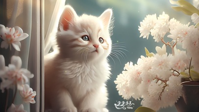 可爱阳光治愈猫咪