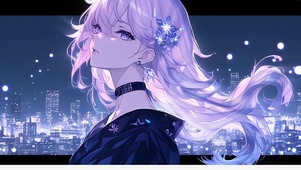 星辰长发女孩